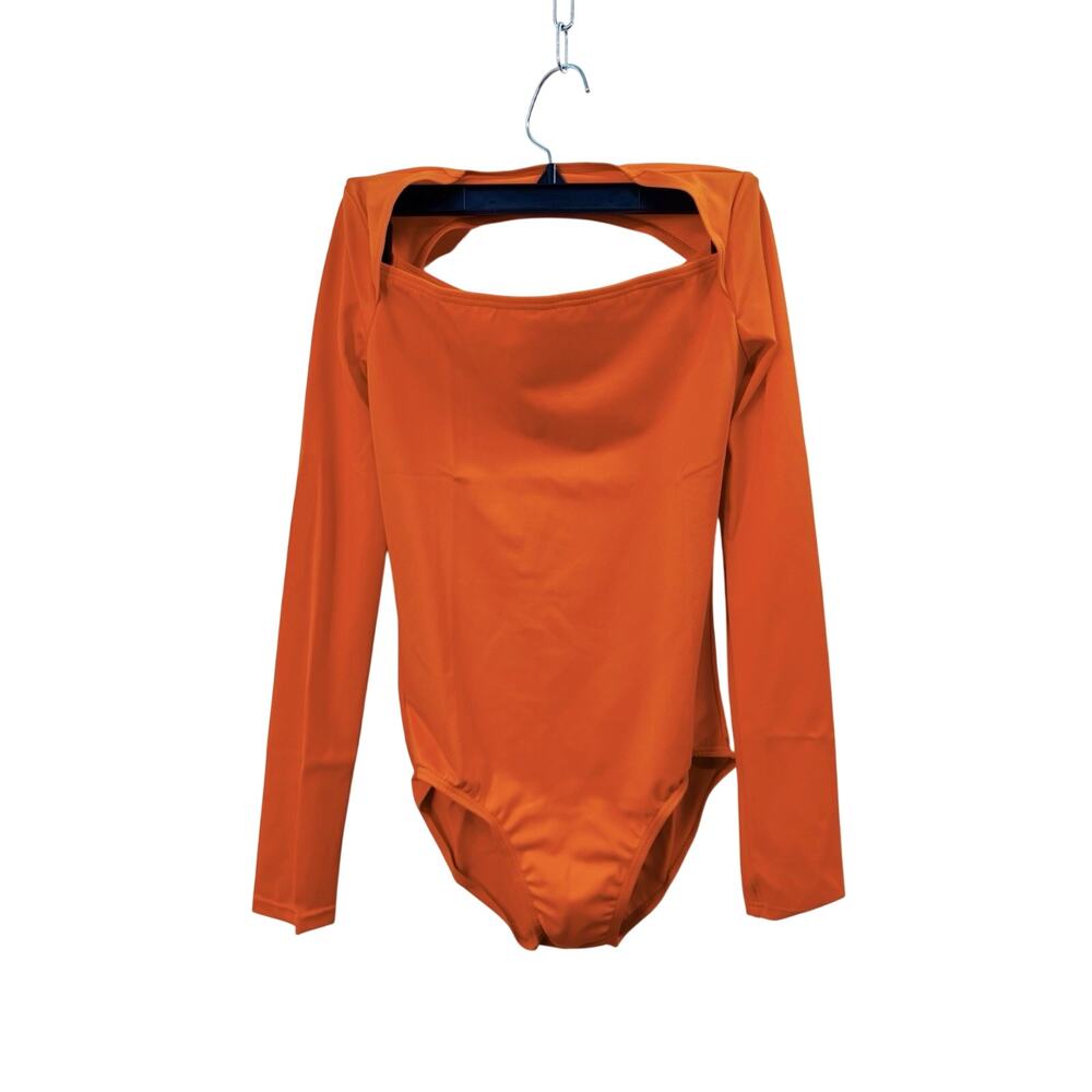 Balera Mixify Weissman 15421 Shrug Sleeve Leotard Ember Orange HipHop Costume LA